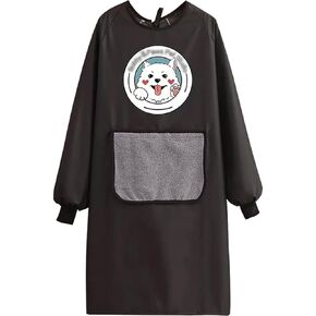 OLizee® Waterproof Pet Grooming Apron with Pocket Long Sleeve Pet Grooming Smock Pet Grooming Coat Pet Grooming Workwear Pet Groomer Clothes for Men and Women