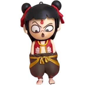 Nezha 2 Face-Changing Model Press Toy - Collectible Movie Novelty, Interactive 4-Expression Transform Art Desk Decor