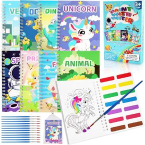 Elover 24Pcs Paint with Water Books for Kids Party Favors Water Color Coloring Painting Drawing Set for Kids Ages 4-8 Birthday Arts and Crafts Drawing Activities