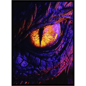 100 Pack TCG/MTG Card Sleeves, Matte Art Card Sleeves, Matte Back & Gloss Front, 66x92mm (Dragon's Eye)
