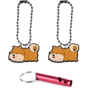 Pomeranian Collar Charm Aluminum Alloy Whistle Emergency Survival Safety Camping Cat Dog Animal Training Bark Chew Woof Puppy Nap Sleep