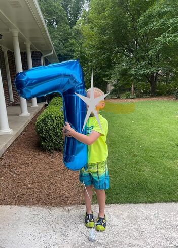 7 Numbers Balloon, 40 Inch 7 Balloons for Birthday Party, Dark Blue Number Balloons for 7, 17, 27 Game Competition Wedding Anniversaries Party, Christmas and New Years Eve Party in Kuwait