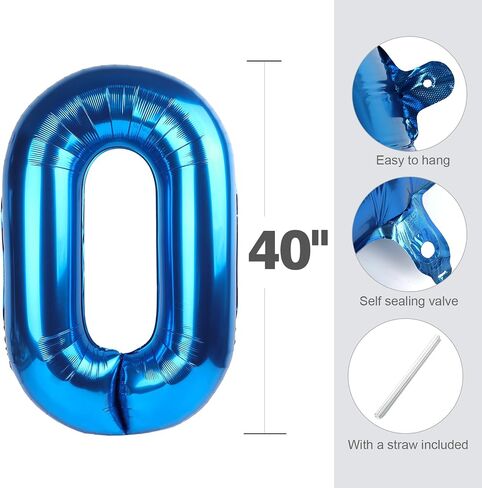 7 Numbers Balloon, 40 Inch 7 Balloons for Birthday Party, Dark Blue Number Balloons for 7, 17, 27 Game Competition Wedding Anniversaries Party, Christmas and New Years Eve Party in Kuwait