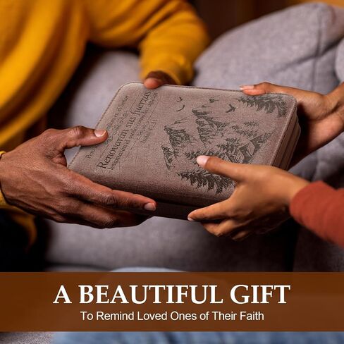 Spanish Bible Cover for Men Women PU Leather Bible Case 10 X7x 2 Inches Large Waterproof Christian Biblia Cover Print Decor for Wedding Church Religious Gift(Classical) in Saudi Arabia
