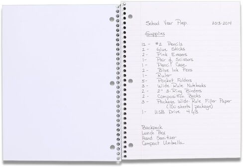 Mead Spiral Notebook ، موضوع واحد ، ورقة واسعة المسكوك ، 70 ورقة ، 10-1/2 "× 8" ، الأخضر (05510AC5) in Saudi Arabia