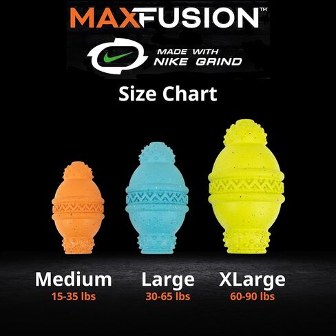 Max Fusion with Nike Grind, Dog Chew Toy, Arlee Weeble Treat Dispensing Toy for Dogs, Durable & Interactive for Pets, M in Kuwait