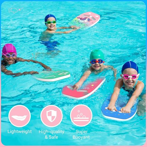 لوح سباحة للسباحة من HeySplash للأطفال، لوح سباحة بنمط لطيف للمساعدة في تدريب السباحة للأطفال، معدات تمارين حمام السباحة للمبتدئين، لوح سباحة آمن مساعد in Kuwait