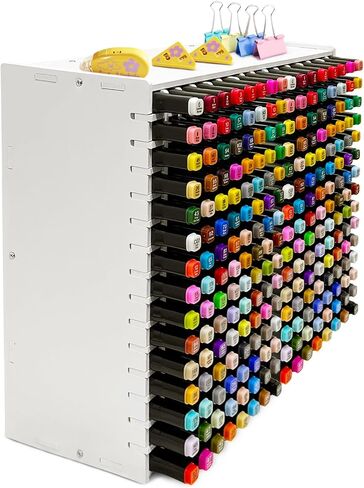 Art Marker Organizer Rack for 240 Markers, Watercolour Brushes Pen Holder With Removable Partition Panels, Color Pencil Storage for Desk in Kuwait