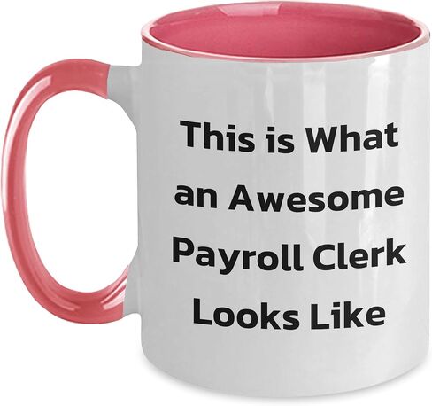 Gifts from Men for Payroll Clerk Christmas - Awesome Payroll Clerk Looks Like Two Tone Coffee Mug - Funny Inspiration in Saudi Arabia