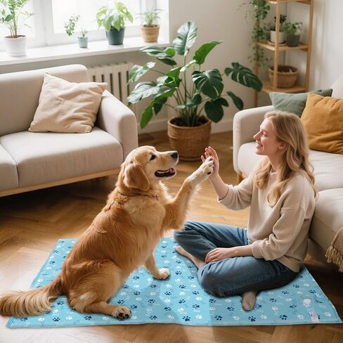 Ownpets Dog Cooling Mat, XX-Large 47 x 31 Inch Thick and Waterproof Cooling Pad for Summer, Water-Filled Pet Mat for Large Dogs, Leakproof Design for Crate, Bed, Sofa, Floor and Car Seat in Saudi Arabia