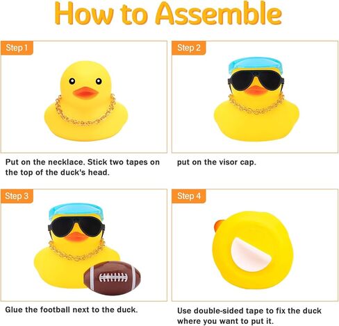 wonuu Rubber Duck Car Ornaments Dashboard Decorations for Cool Car Accessories with Baseball in Saudi Arabia