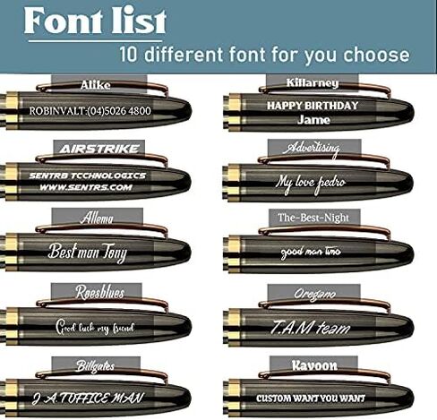 Ancolo Personalized Fountain Pens-Medium Point Nib- 5 PCS مجموعة مع هدية قلم هدية هدية تذكارية لطيفة ، محفورة باسمك/رقم هاتفك على الأقلام المثالية للرجال للنساء in Kuwait