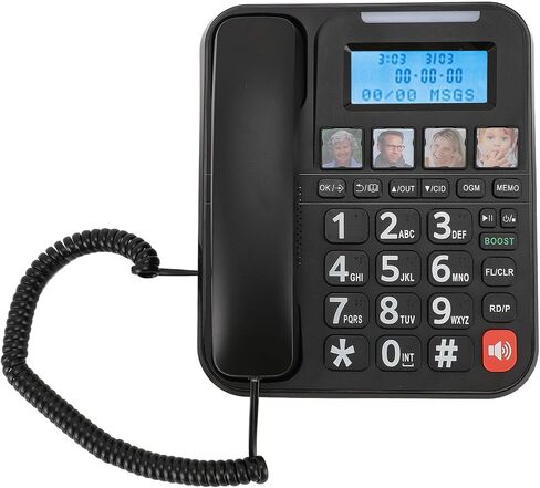 ASIXXSIX Cordless Phone ، الهواتف الأرضية القابلة للتوسيع للمنزل مع آلة الرد ، حظر المكالمات ، مذيع معرف المتصل ، الاتصال الداخلي ، والنطاق غير المسبوق ، الوضع الهادئ (أبيض) in Saudi Arabia