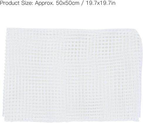Kodrily Carpet Knitting Mesh Cloth, Blank Rug Hooking Mesh, Canvas Mesh Latch Hook Tool, Crocheting Tools for Household DIY Making (Mesh Cloth 50cm with Wooden Handle Crochet Hook) in Saudi Arabia