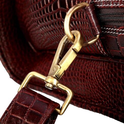 DA LV Full Grain Leather Laptop Briefcases Men Top Choice Gifts Laptop Bag Office Work 17'' Vintage Handmade Brass Hardware in Kuwait