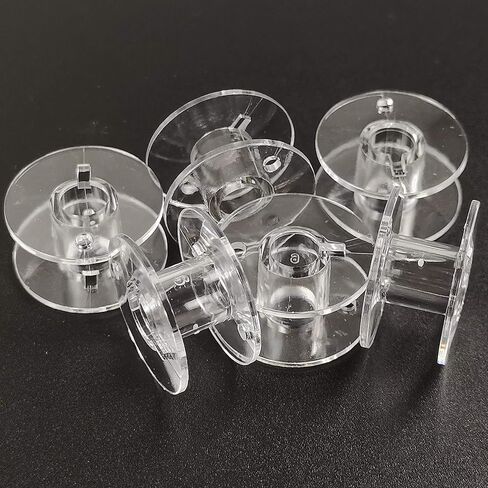 Ceeyali 100 Pcs Transparent Sewing Bobbins Compatible for Multiple Sewing Machine Like Brother Sewing Machine etc (100 Pcs Transparent Bobbins) in Saudi Arabia
