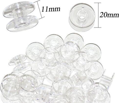 Ceeyali 100 Pcs Transparent Sewing Bobbins Compatible for Multiple Sewing Machine Like Brother Sewing Machine etc (100 Pcs Transparent Bobbins) in Saudi Arabia