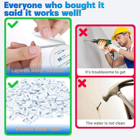 200 قطعة من أشرطة الرغوة مزدوجة الجوانب 3M، شريط تثبيت عالي التحمل، وسادة قوية لاصقة مقاس 1.06 × 1.06 بوصة، شريط مزدوج الجوانب للتعليق على الجدران، مربع in Kuwait