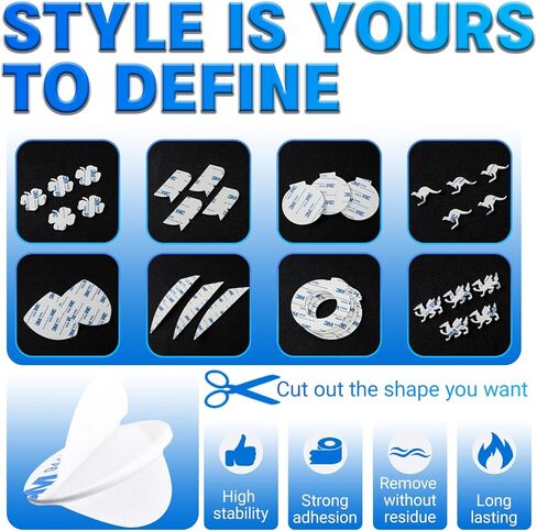 200 قطعة من أشرطة الرغوة مزدوجة الجوانب 3M، شريط تثبيت عالي التحمل، وسادة قوية لاصقة مقاس 1.06 × 1.06 بوصة، شريط مزدوج الجوانب للتعليق على الجدران، مربع in Kuwait