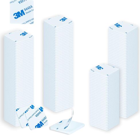 200 قطعة من أشرطة الرغوة مزدوجة الجوانب 3M، شريط تثبيت عالي التحمل، وسادة قوية لاصقة مقاس 1.06 × 1.06 بوصة، شريط مزدوج الجوانب للتعليق على الجدران، مربع in Kuwait