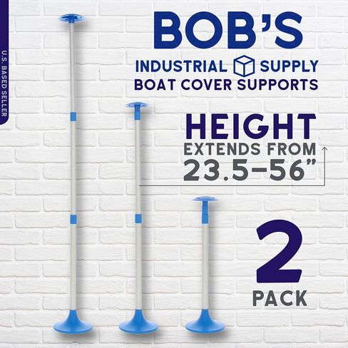 BISupply Adjustable Boat Cover Support Poles with Straps - 1pk 23.5-56in Fishing Extendable Boat Cover Pole Support Set in Saudi Arabia