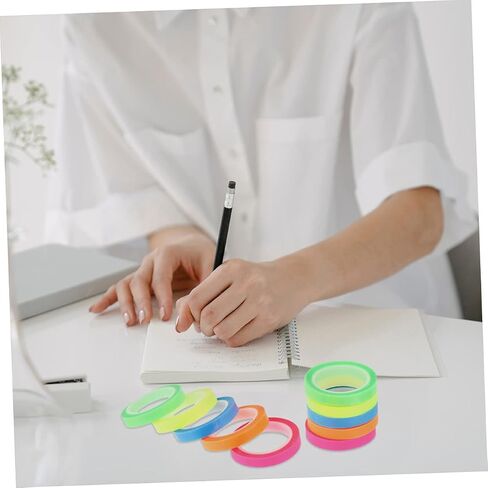 GADPIPARTY 5ROLLS شفافة جاف للمحو الجاف كتب الكتب لعلامات صفحة القراءة قابلة للإزالة شريط الكتب تمييز للبنين والبنات in Saudi Arabia
