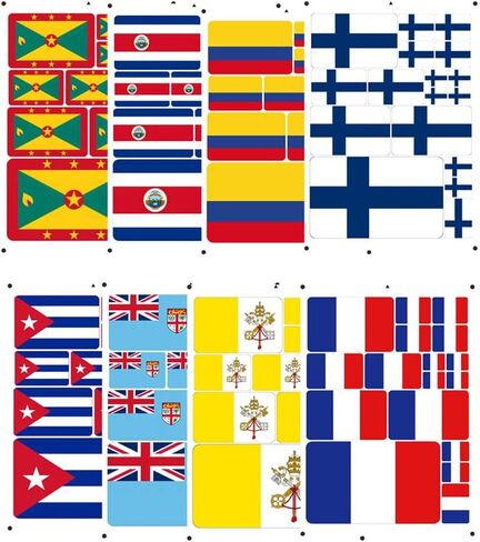 World Seven Continents Most Country Cyprus Flag Stickers Different Sizes Sticker (White Cyprus) in Saudi Arabia