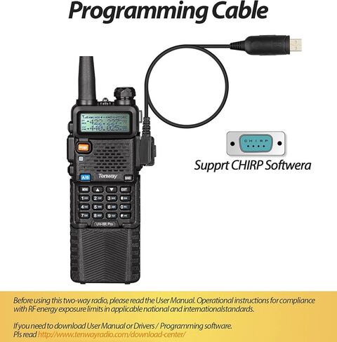 Ham Radio UV-5R Pro 8W Dual Band Two Way Radio with Handheld Speaker Mic and Antenna 2Pack and Programming Cable in Saudi Arabia