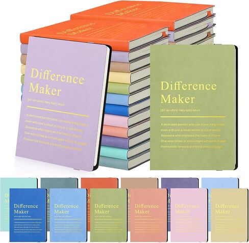 24 Pcs Employee Appreciation Gifts A6 Small Leather Journals Bulk Inspirational Different Maker Notebook Thank You Gift for Women Leadership Coworker Team Staff Christmas(Pastel Color) in Saudi Arabia