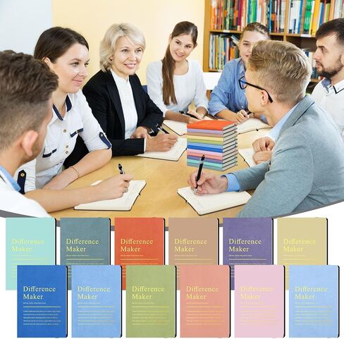24 Pcs Employee Appreciation Gifts A6 Small Leather Journals Bulk Inspirational Different Maker Notebook Thank You Gift for Women Leadership Coworker Team Staff Christmas(Pastel Color) in Saudi Arabia