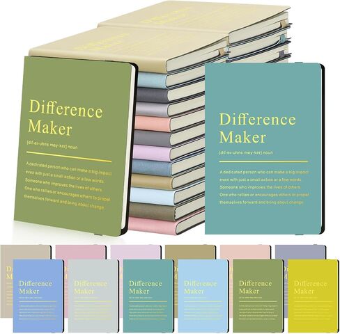 24 Pcs Employee Appreciation Gifts A6 Small Leather Journals Bulk Inspirational Different Maker Notebook Thank You Gift for Women Leadership Coworker Team Staff Christmas(Pastel Color) in Saudi Arabia
