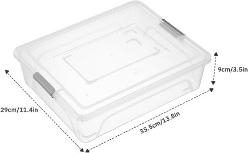 Plastic Storage Containers Clear Craft Storage Bins with Grey Handle,Organizer Box with Durable Lids Stackable Containers for Organizing Craft and Tools (4 Pack-10 Quart) in Saudi Arabia