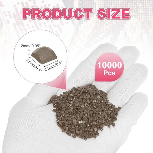 PATIKIL 10000 PCS Diamond Art Painted Beads ، Square 5D Diamond Art Painting Drills Accessories Resin Resin Flat Bottomonstones لاستبدال الأحجار الكريمة ، Bead ، DIY Craft (Black) in Kuwait