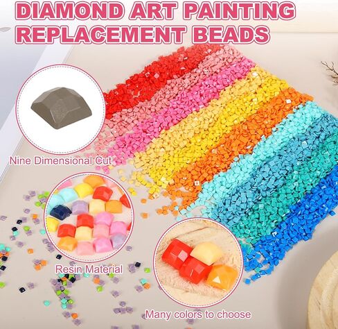 PATIKIL 10000 PCS Diamond Art Painted Beads ، Square 5D Diamond Art Painting Drills Accessories Resin Resin Flat Bottomonstones لاستبدال الأحجار الكريمة ، Bead ، DIY Craft (Black) in Kuwait