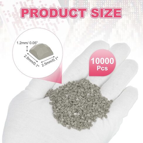PATIKIL 10000 PCS Diamond Art Painted Beads ، Square 5D Diamond Art Painting Drills Accessories Resin Resin Flat Bottomonstones لاستبدال الأحجار الكريمة ، Bead ، DIY Craft (Black) in Kuwait