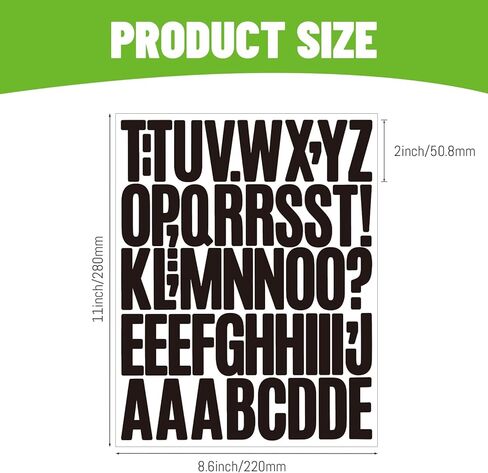 Alphabet Stickers 12 Sheets 1 Inch Letter Stickers Vinyl Self-Adhesive Letters Number for Scrapbooking,Mailbox Labels, DIY Crafts Art Making&Classroom Decor (Multicolor, 1 inch) in Kuwait