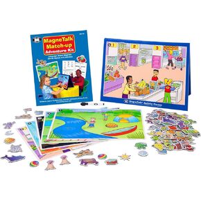 Super Duper Publications | Magnetic Adventure Stories Match-Up Barrier Game | Vocabulary, Basic Concepts, Following Directions, Reasoning, Listening, Categories, & Rhyming | Educational Resource