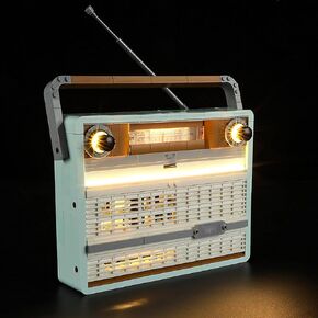 Vaodest Led Light for Lego 10334 Retro Radio Model,Design and Configuration Compatible with Model 10334(Led Light Only, Not Building Block Kit)