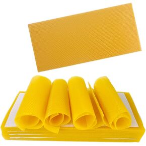 ZffXH 30 Pack Beeswax Sheets Bee Hive Frames and Wax Foundations Sheets Beeswax for Bee Hive Frames Natural Beeswax Honeycomb Sheets for Beekeeping Candle Making