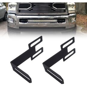 Front Bumper Hidden LED Light Bar Brackets Fit 22/32/42 Inch Straight LED Light Bar Hidden Grille Light Bar Mounting Brackets Compatible with 2003-2020 Dodge Ram 2500 3500