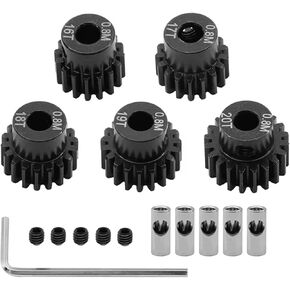 RC Car Upgrade Parts Compatible with Axial for Capra F9 for SCX10 III AR45P 1/10 RC Rigs Crawler Car Upgrade Parts 16T+17T+18T+19T+20T 0.8M Motor Gear Set