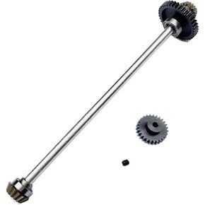 RC Praff Part متوافق مع WLTOYS A959-B A969-B A979-B 1/18 RC CAR Parts Metal Center Drive Shaft و Switch Gear 27t Motor Gear