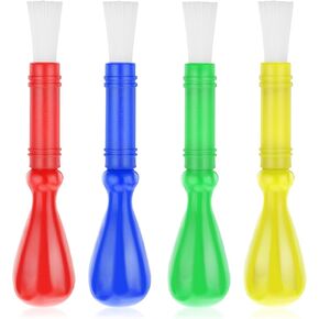 Paint Brushes, 4PCS Children's Jumbo Art Brushes Set Washable Toddler Paint Brush Plastic Handle Round Brush for Children Preschool Encourage Writing Grip