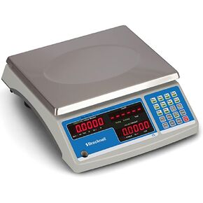 Brecknell B140 Electronic 60 LB COIN & PARTS CONTING SCALE ، 11 1/2 × 8 3/4 ، رمادي