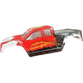 1/10 RC Car Body Shell Frame High Performance Lightweight Model Easily Install Accessory Replacement for 2996A RC Vehicle Toy, Orange