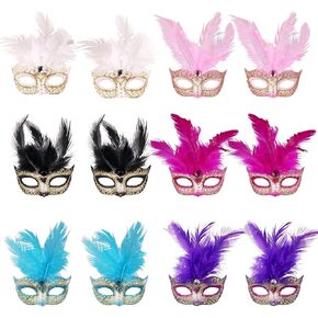 Coddsmz 12pcs Small Masquerade Mask,Mardi Gras Halloween Party Decoration Mask