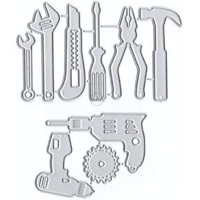 DzIxY Fishing Pole Fish Metal Cutting Dies for Card Making Kit Embossing Paper Die Cuts Scrapbook Machine Stencils Storage Pockets Supplies