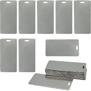 Staymax 25 Pack Metal Engraving Blanks ختم الفراغات الفولاذ المقاوم للصدأ مستطيلات فارغة