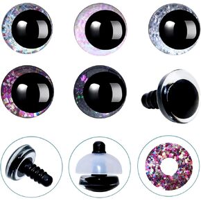 20pcs عيون وأمراض سلامة ثلاثية الأبعاد لاعتامات Amigurumi Crochet - Thalinfayi 30mm 5colors Glitter Moon Eyes Craft Amigurumi Lean in Kuwait