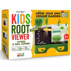 Gardening Root Viewer for Kids - Planting Kits with Seeds & Garden Supplies - Grow Your Own Seed - Home & Classroom Science Stem Learning - Plant Growing Spring Farm Toys & Gifts for Ages 6 Up